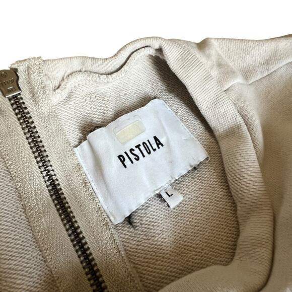 Pistola X Revolve Clarisse French Terry Shoulder Pleat Jump Suit In Soft Taupe L - Picture 4 of 11